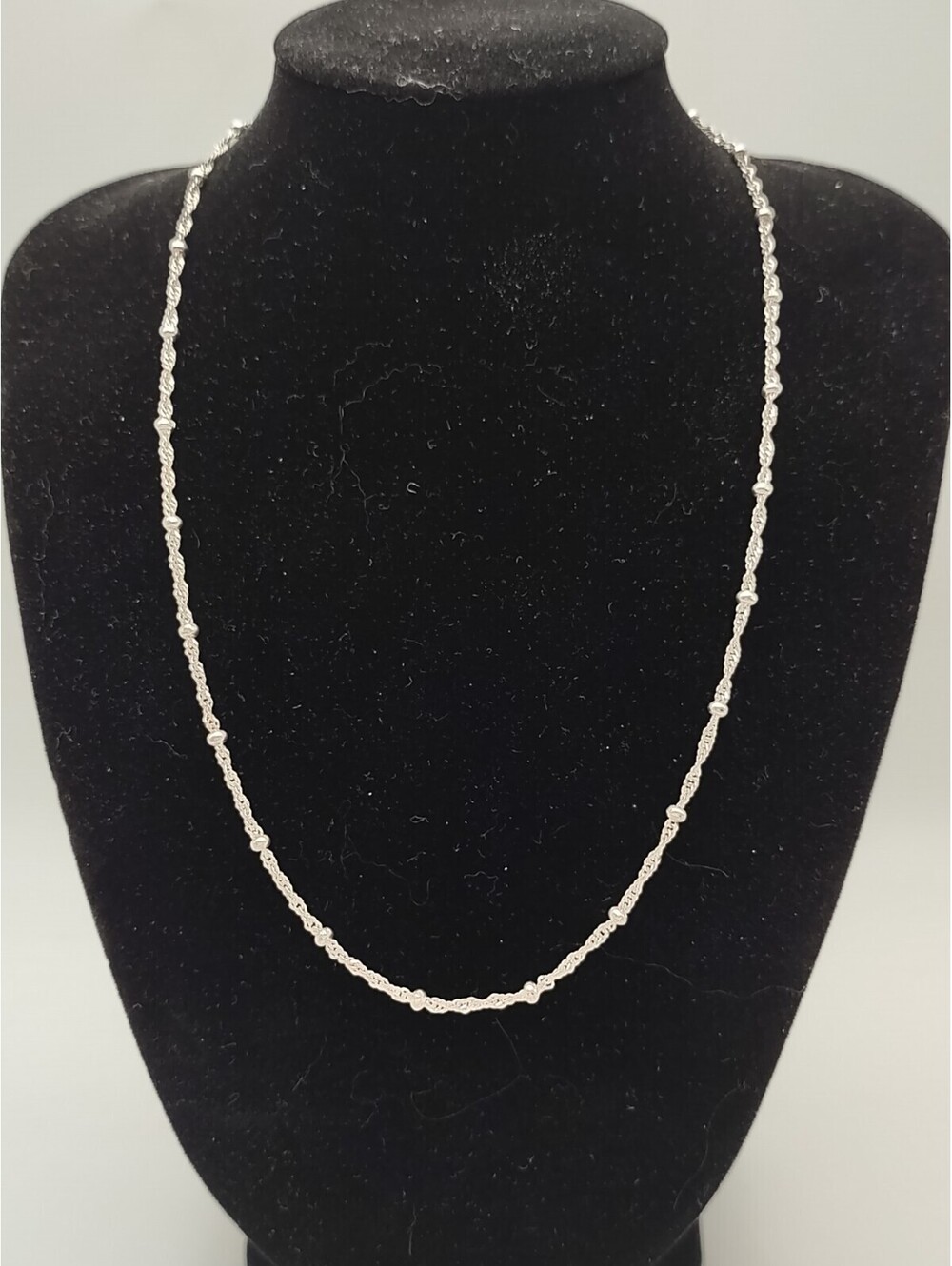 VTG Italy Sterling Silver 925 Twisted Rope Chain Necklace
